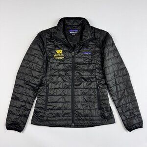 Patagonia Womens M Black Nano Puff Jacket Insulated Full Zip